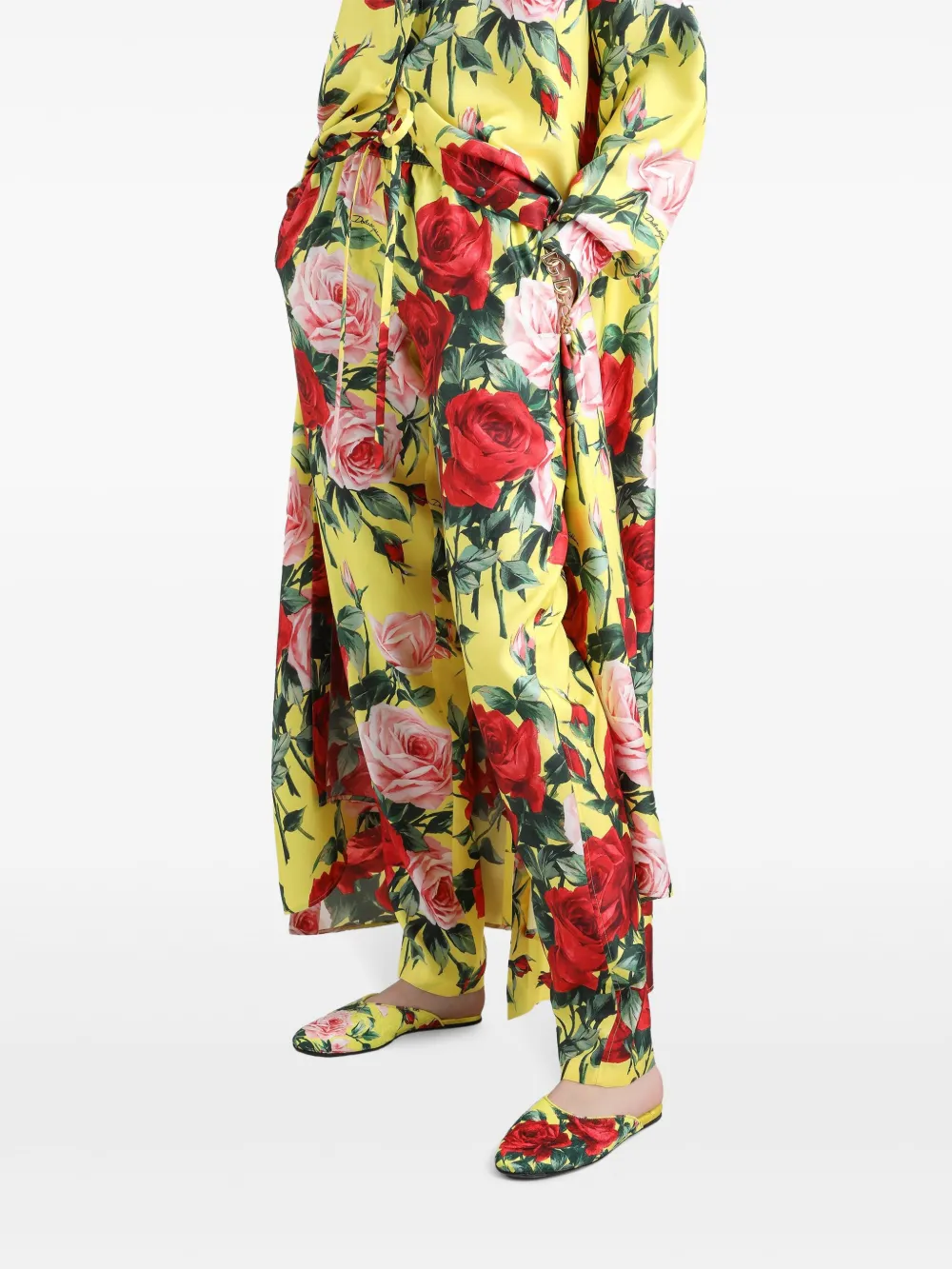 Dolce & Gabbana Broek met bloemenprint Geel
