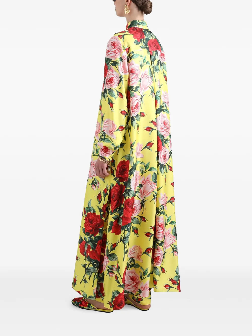 Dolce & Gabbana Broek met bloemenprint Geel
