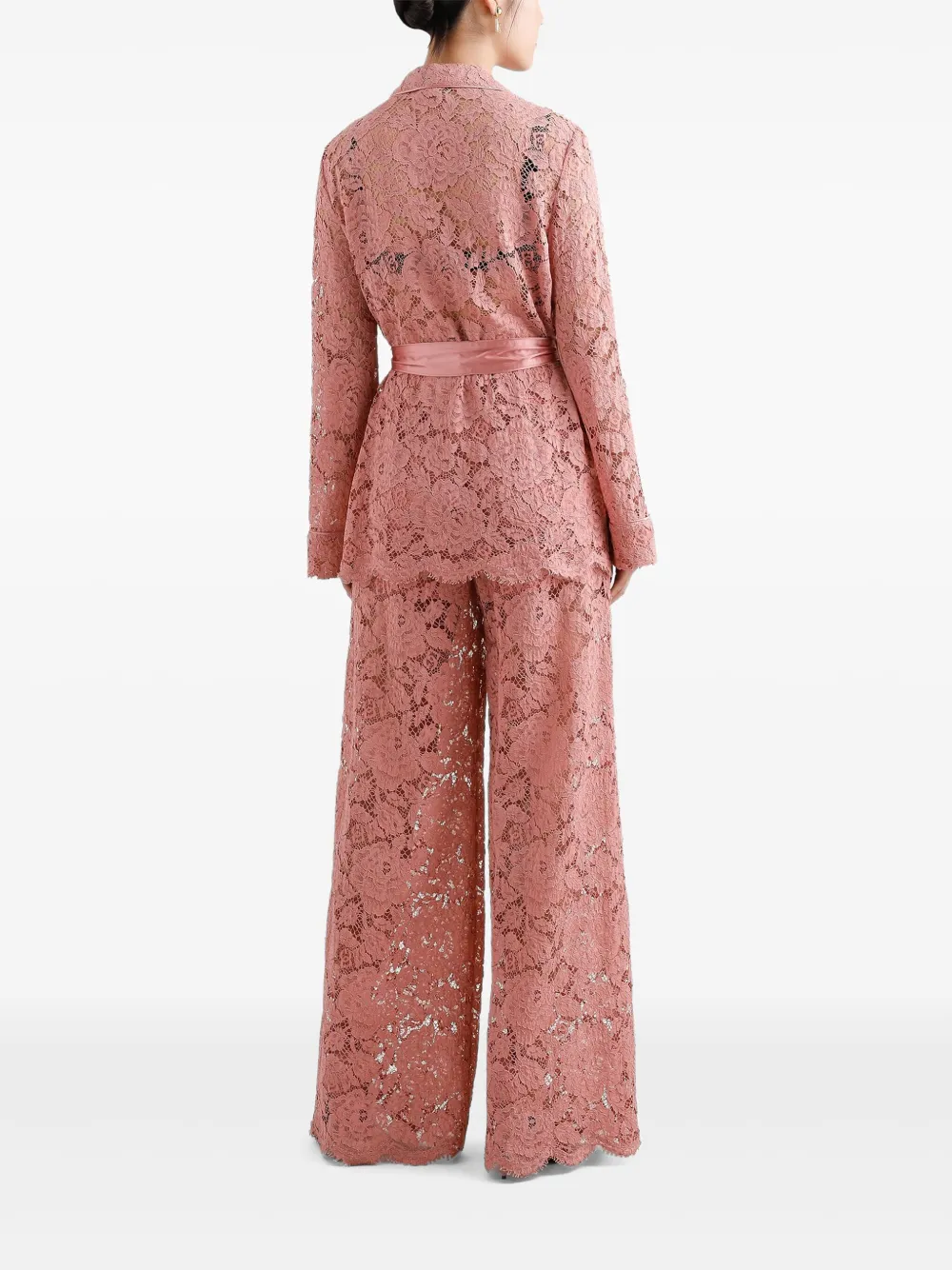 Dolce & Gabbana Broek met bloemenkant Roze