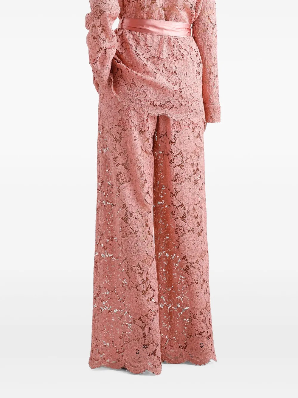 Dolce & Gabbana Broek met bloemenkant Roze