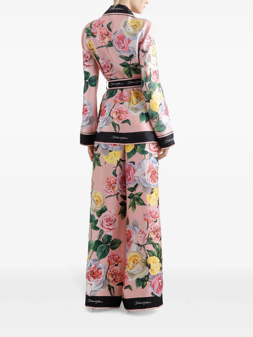 Dolce & Gabbana Broek met bloemenprint Roze
