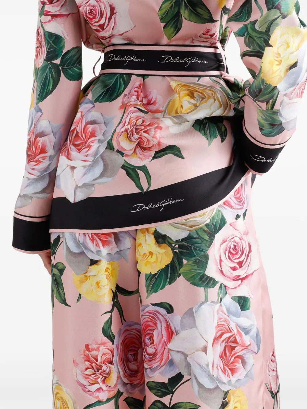 Dolce & Gabbana Broek met bloemenprint Roze