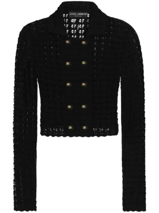 Dolce & Gabbana crochet-knit Cardigan | Black | FARFETCH
