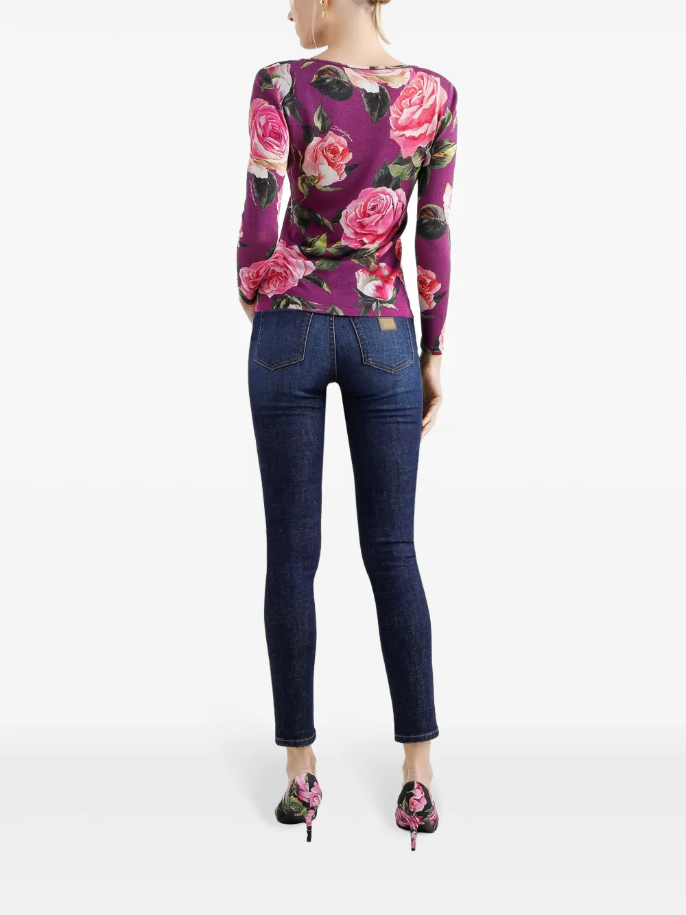 Dolce & Gabbana Top met bloemenprint Roze