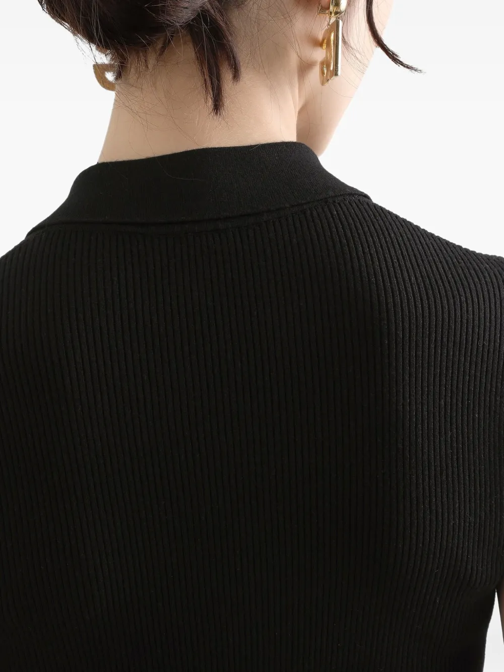 Dolce & Gabbana Geribbelde polotop Zwart