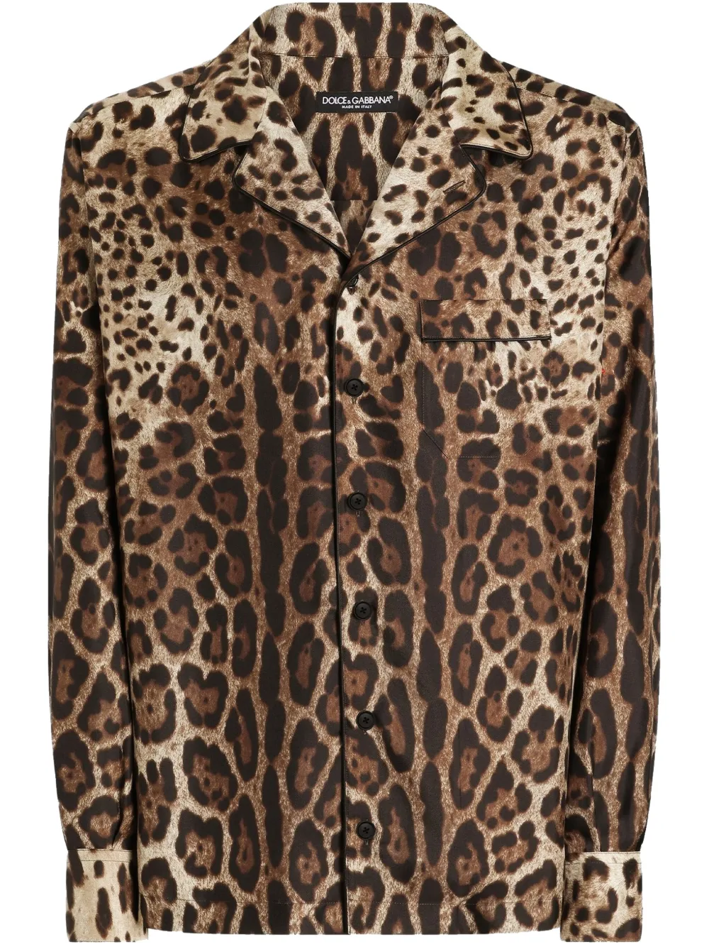 Dolce & Gabbana camisa con estampado de leopardo | marrón | Image 1