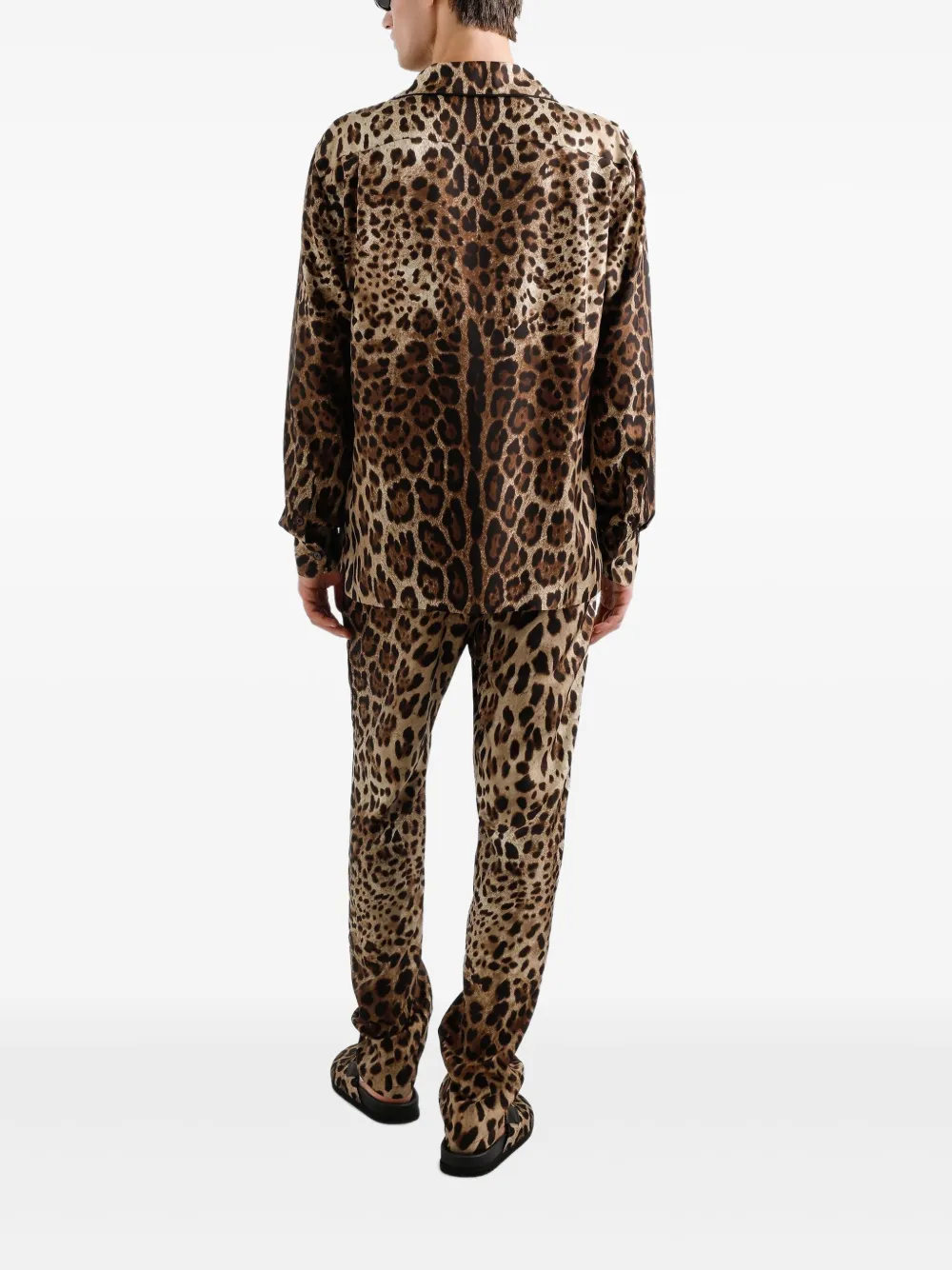 Dolce & Gabbana Overhemd met luipaardprint Bruin