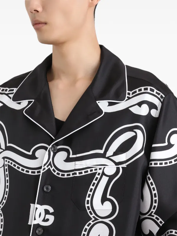 Dolce & Gabbana Camisa Com Estampa De Bandana | Preto | FARFETCH BR