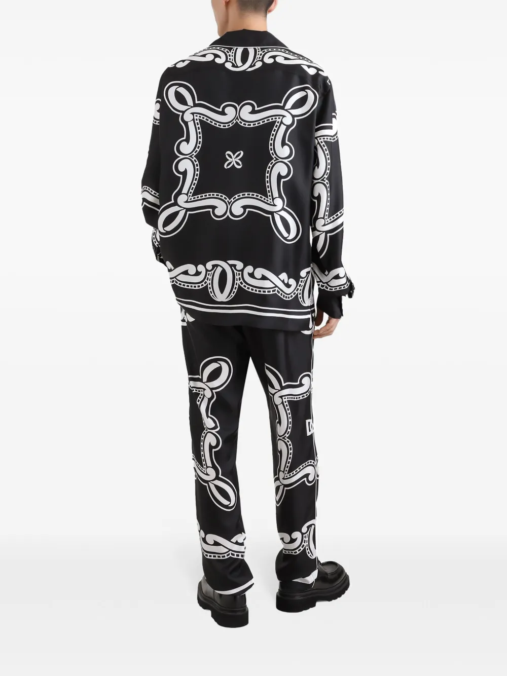 Dolce & Gabbana Overhemd met bandanaprint Zwart