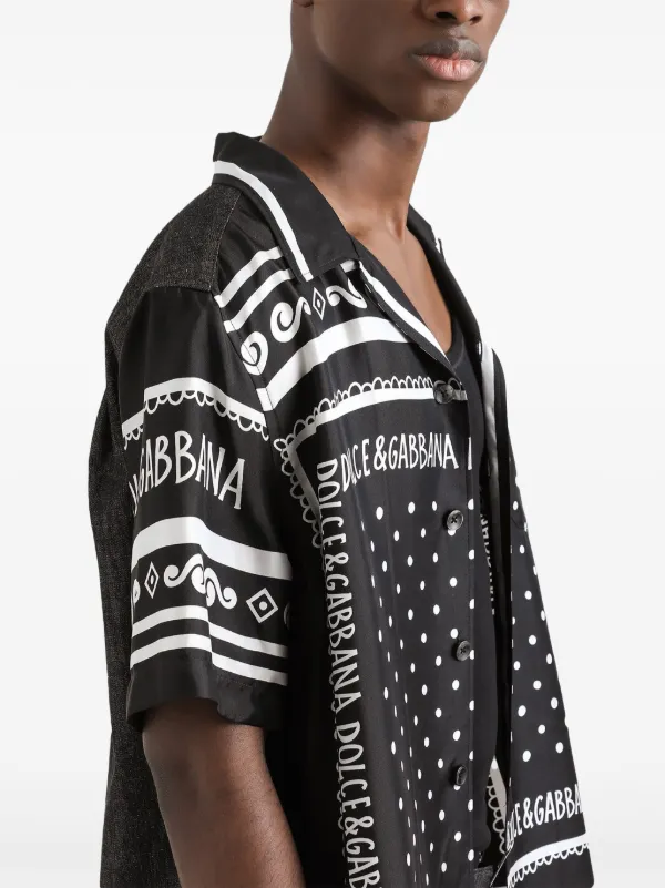 Dolce & Gabbana Printed Shirt | Black | FARFETCH IN