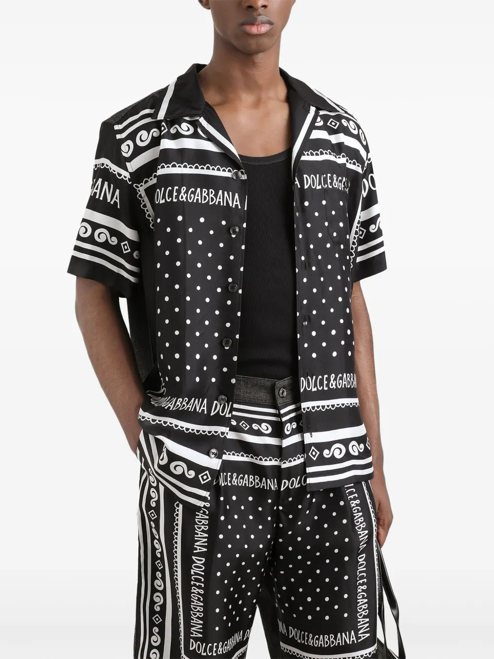 Dolce & Gabbana Overhemd met print Zwart