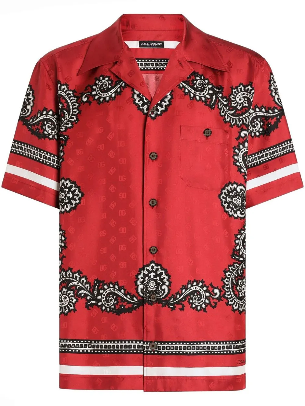Shop Dolce & Gabbana Bandana-print Shirt In Red