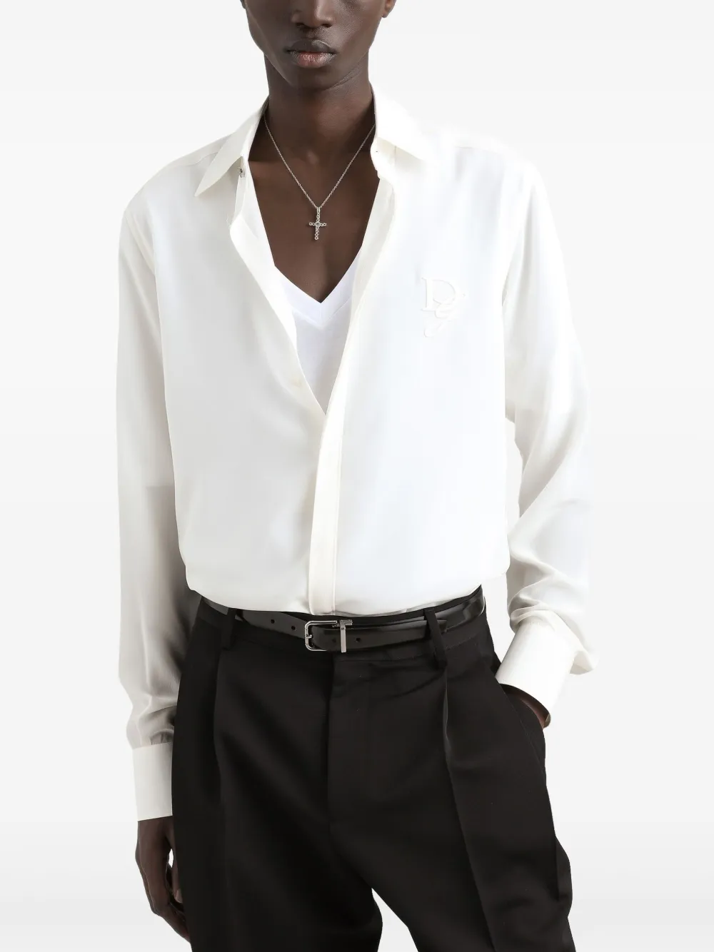 Dolce & Gabbana Zijden overhemd Wit