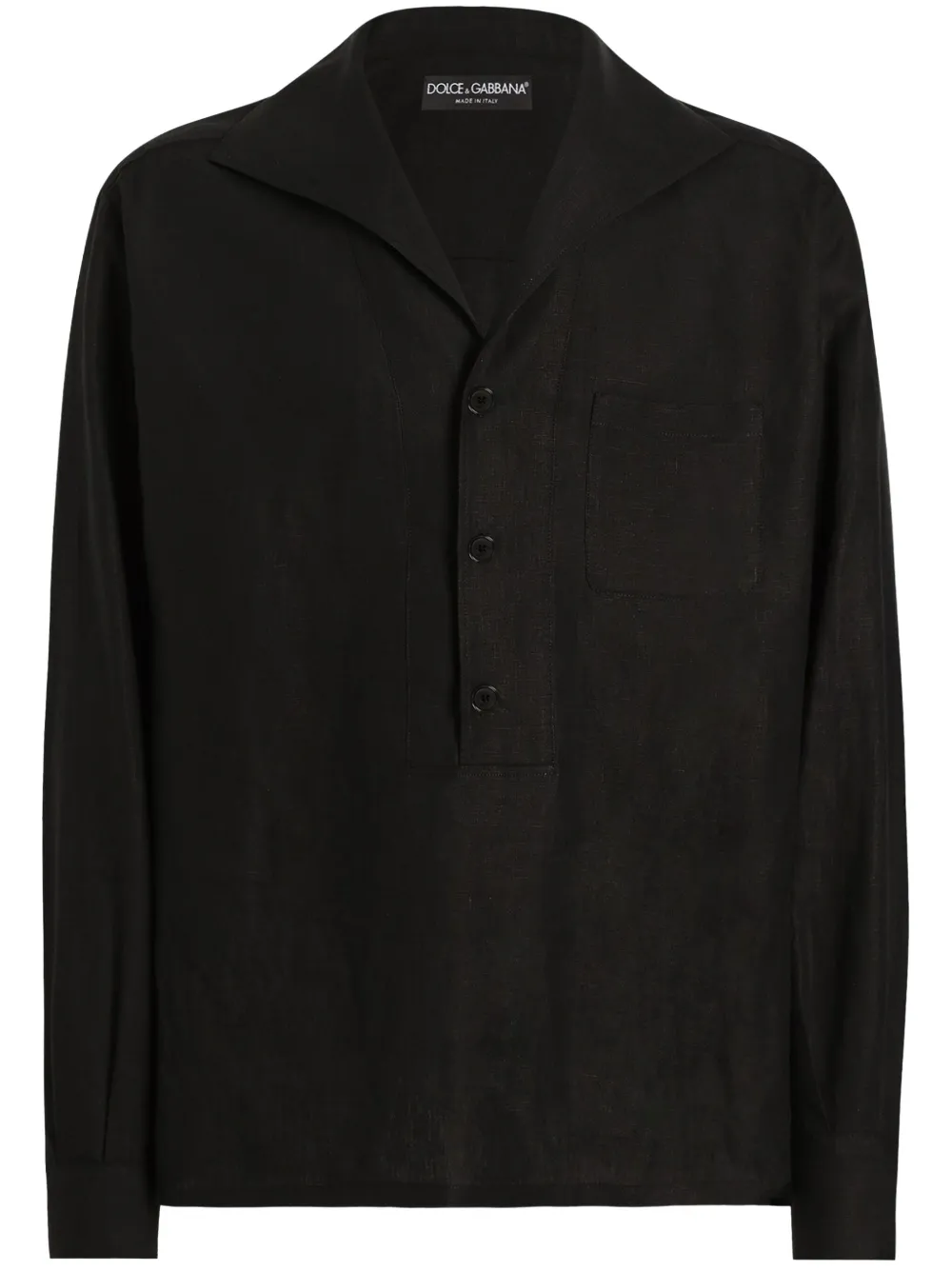 Dolce & Gabbana camisa con cuello marinero | negro | Image 1