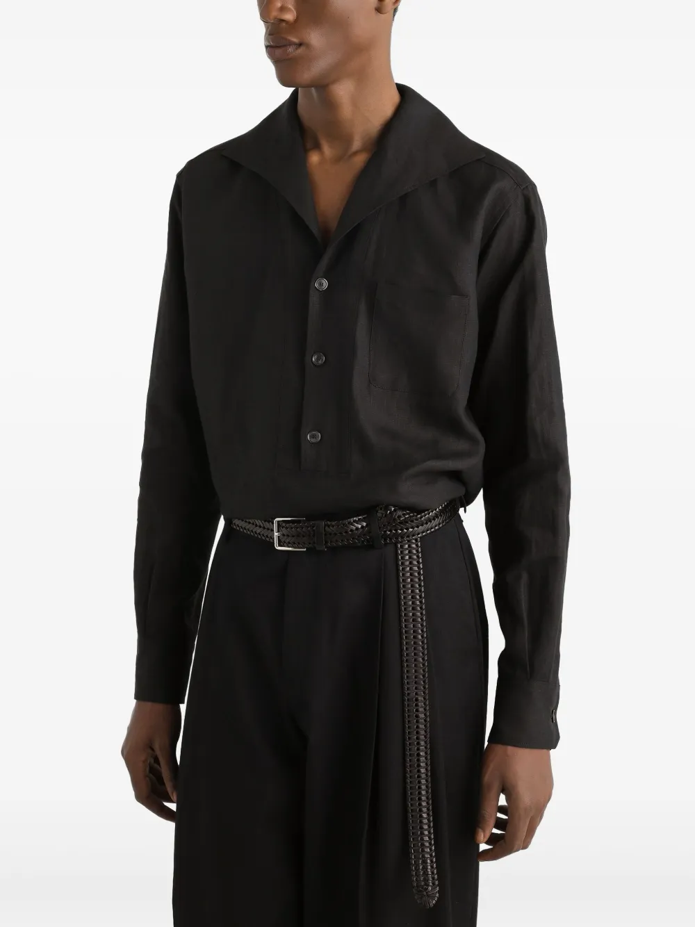 Dolce & Gabbana Overhemd met matrozenkraag Zwart