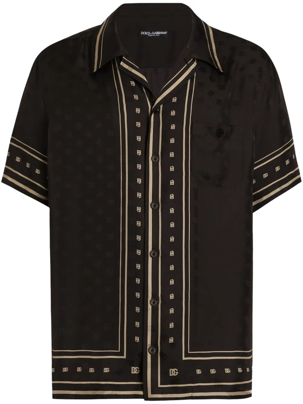 Dolce & Gabbana logo-jacquard shirt | Black | Image 1