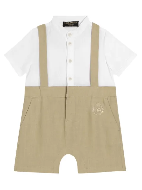 Dolce & Gabbana Kids logo-embroidered romper