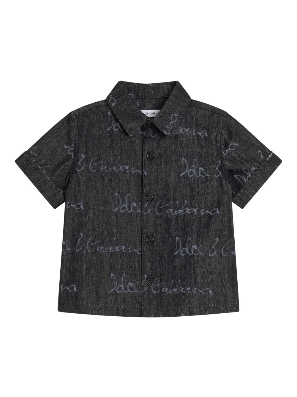 Dolce & Gabbana Kids Shirt met logoprint Blauw