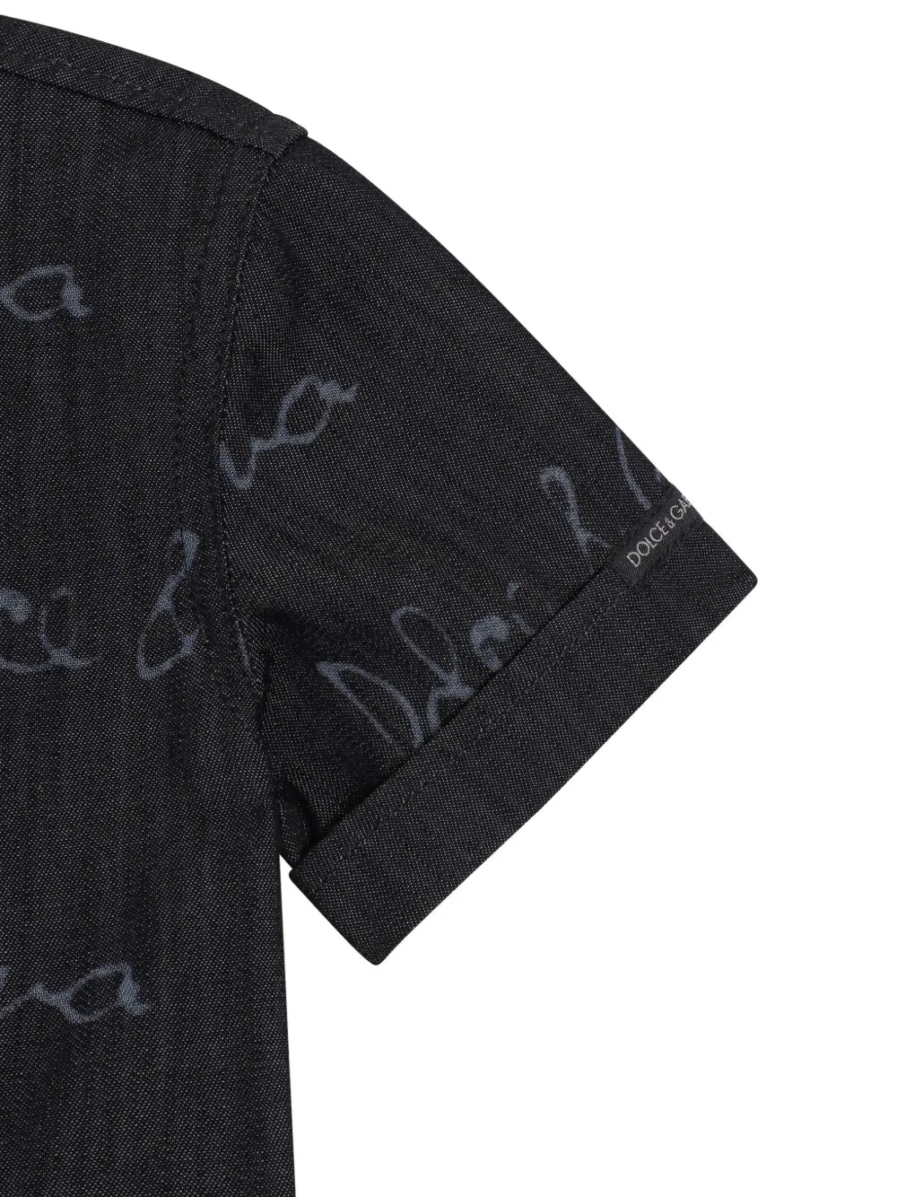 Dolce & Gabbana Kids Shirt met logoprint Blauw