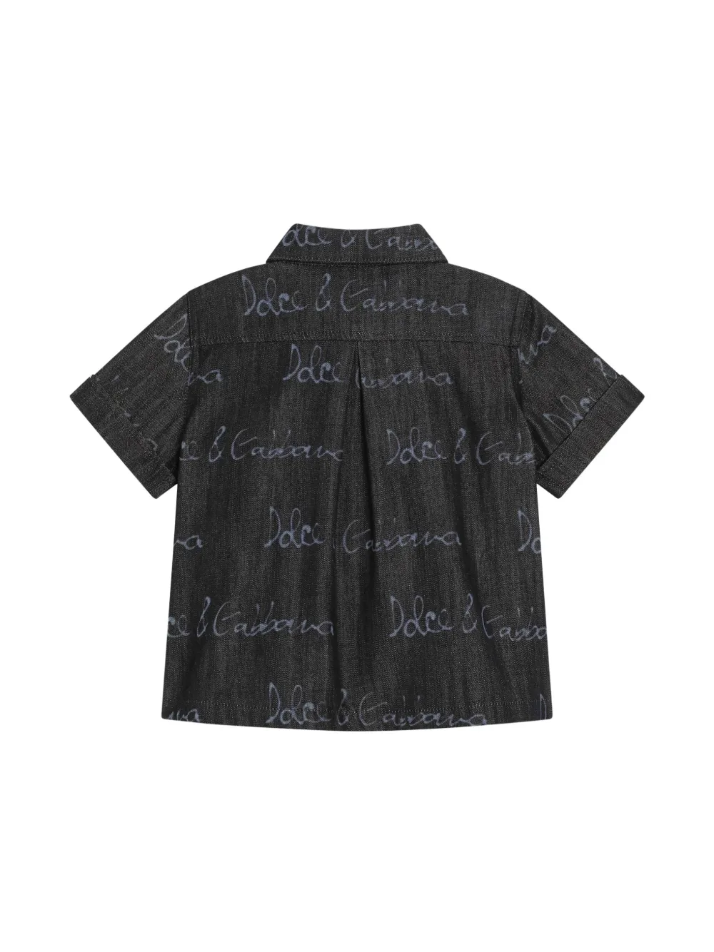 Dolce & Gabbana Kids Shirt met logoprint - Blauw