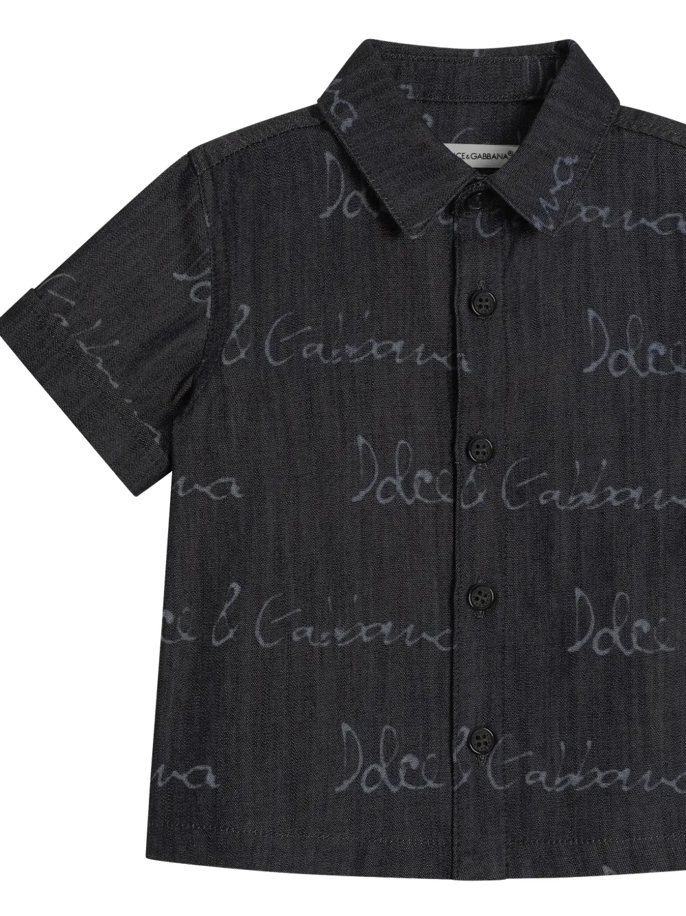 Dolce & Gabbana Kids Shirt met logoprint Blauw