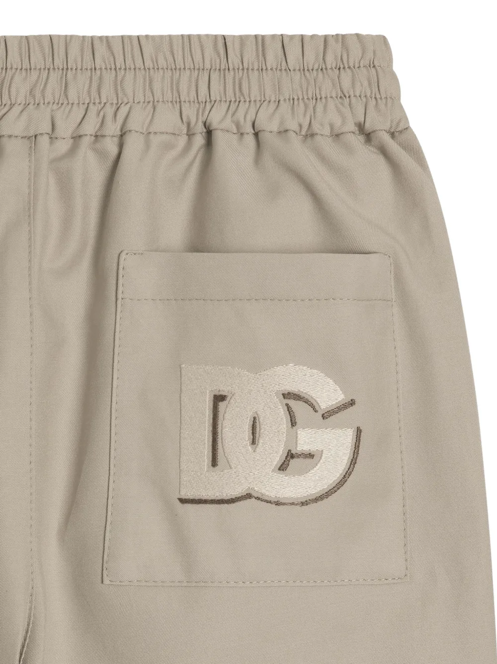 Dolce & Gabbana Kids Shorts met geborduurd logo Beige
