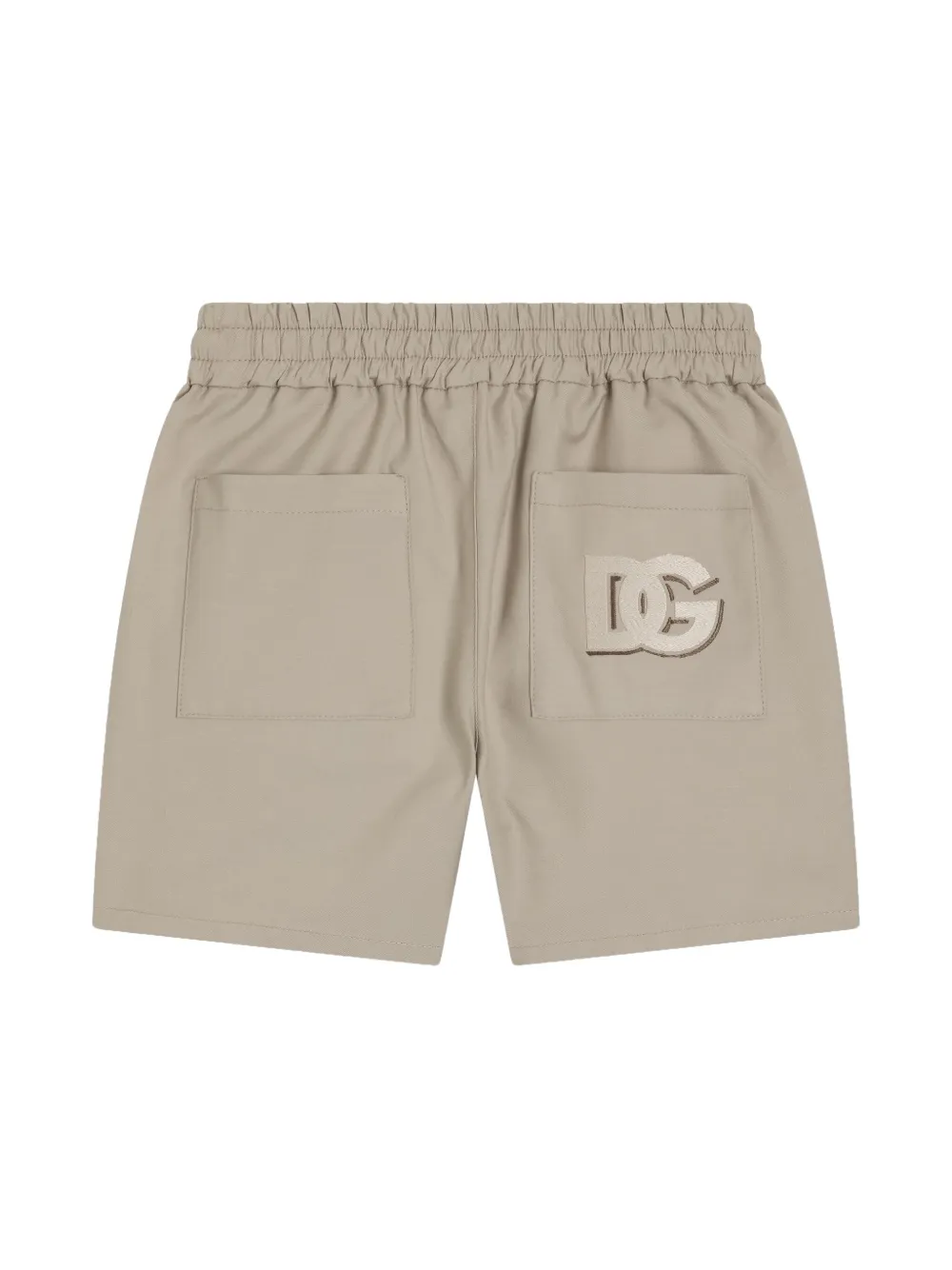 Dolce & Gabbana Kids Shorts met geborduurd logo - Beige