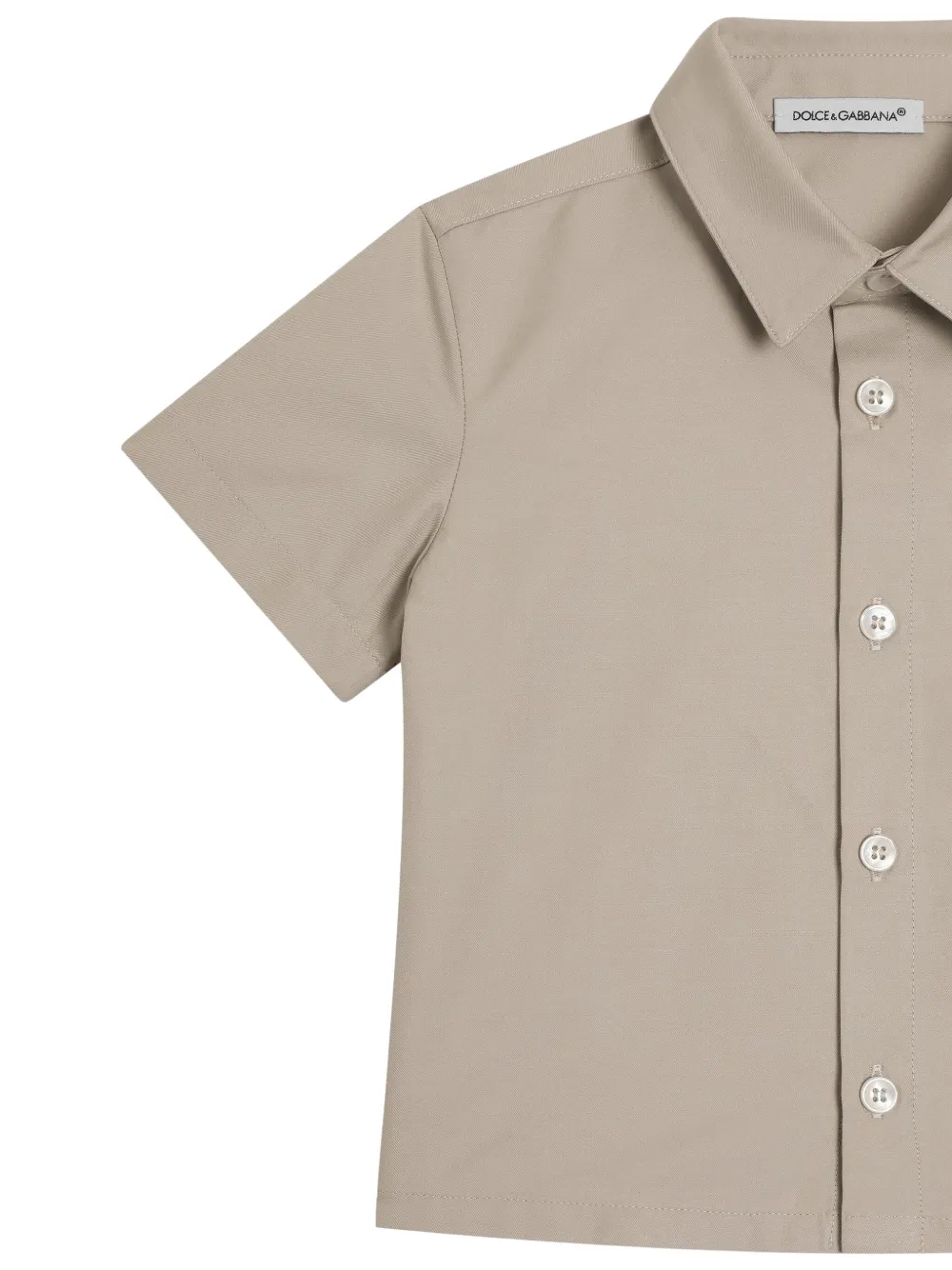 Dolce & Gabbana Kids Shirt met DG-borduurwerk Beige