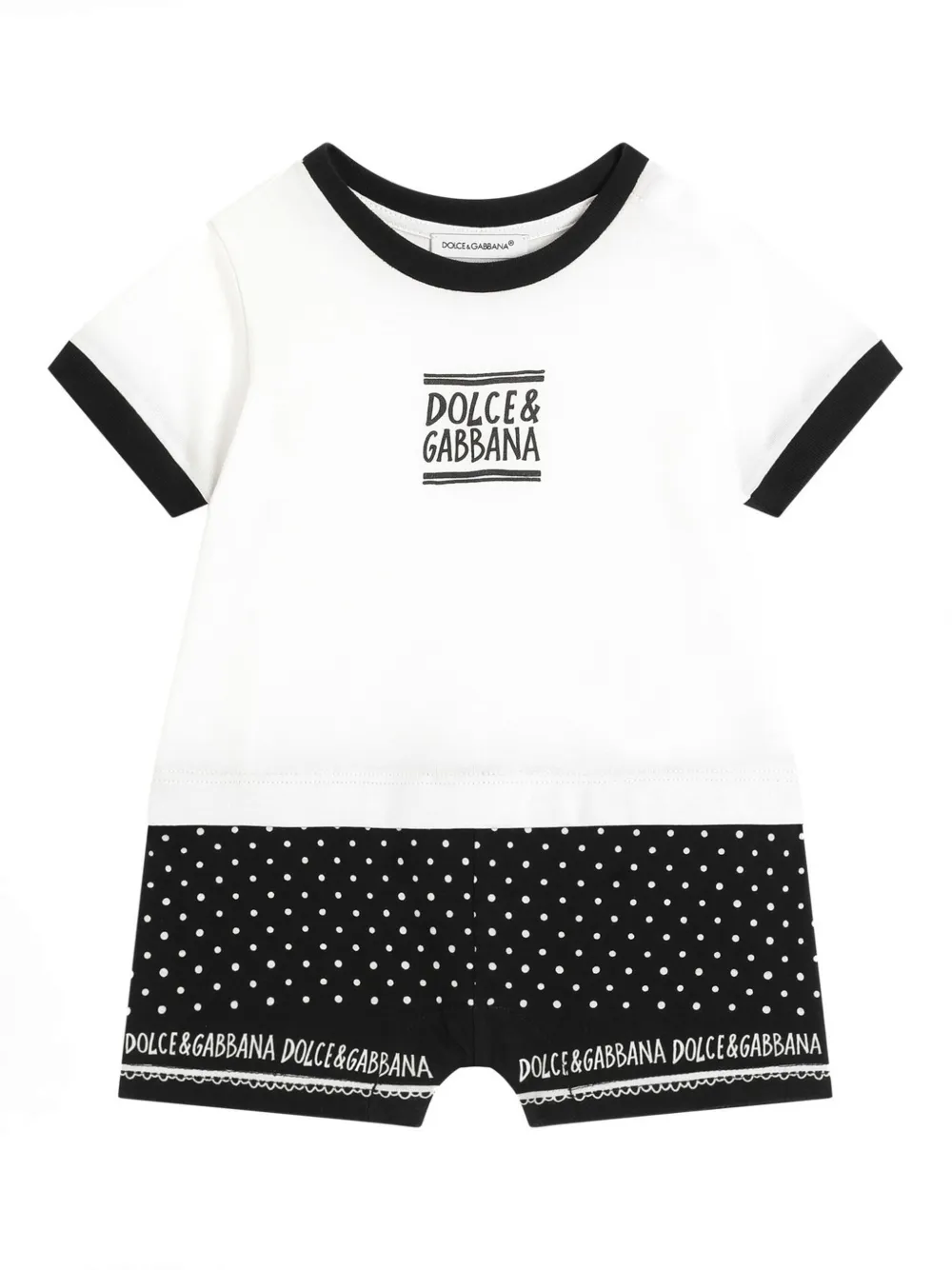 Dolce & Gabbana Kids Katoenen babypakje Wit