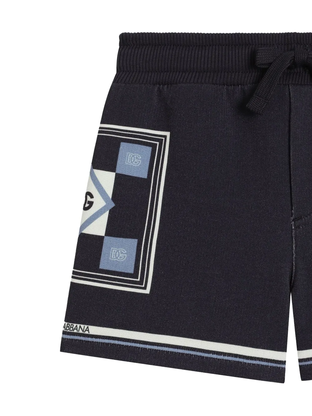 Dolce & Gabbana Kids Shorts met logoprint - Blauw