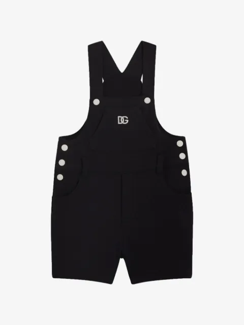Dolce & Gabbana Kids logo-embroidered dungarees