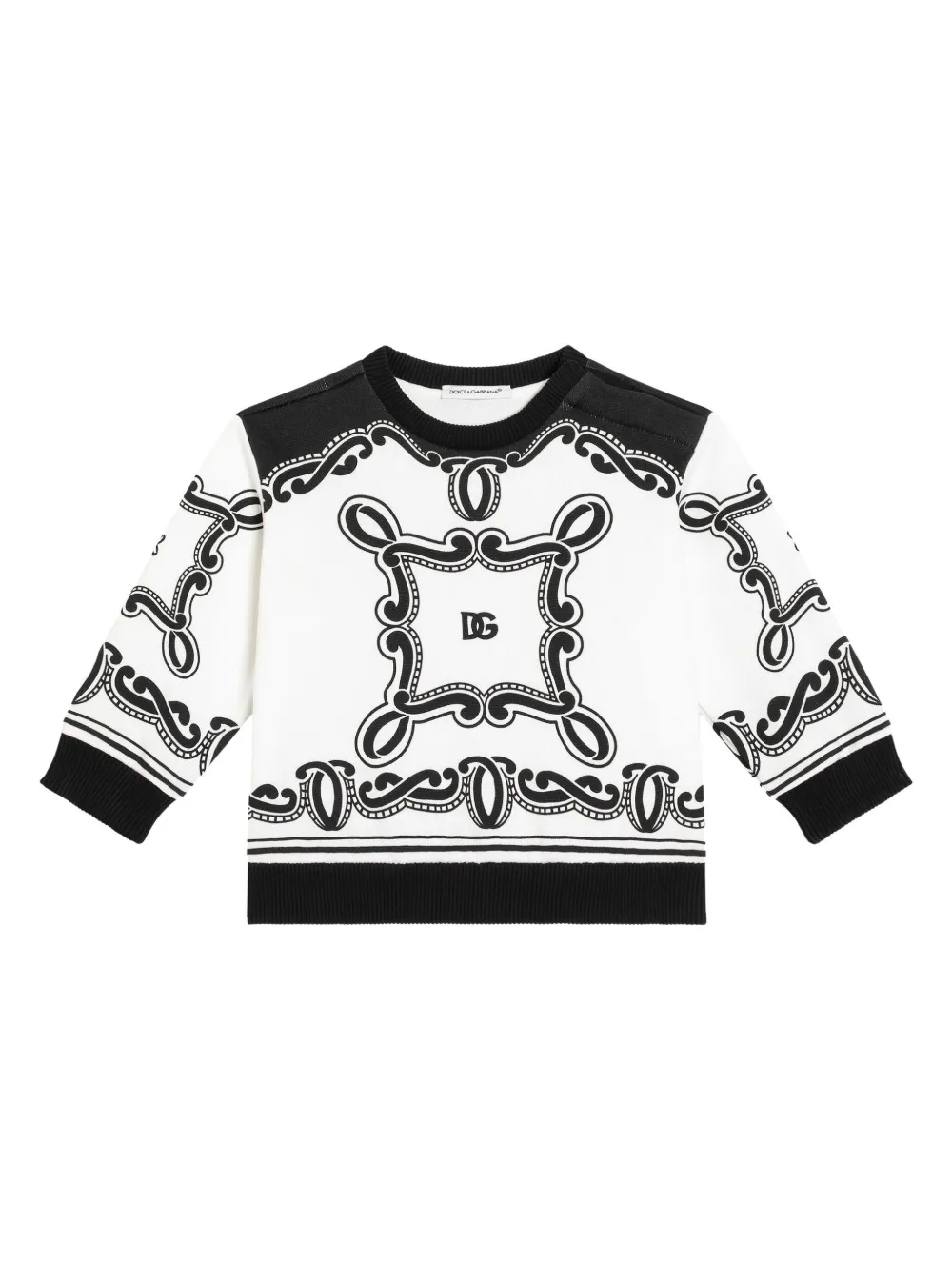 Dolce & Gabbana Kids Sweater met bandanaprint Wit