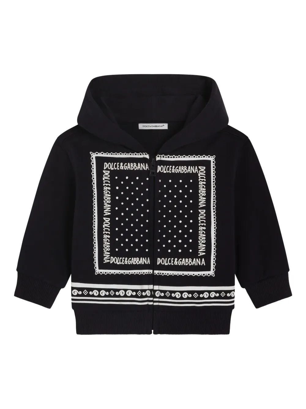 Dolce & Gabbana Kids Hoodie met rits Blauw