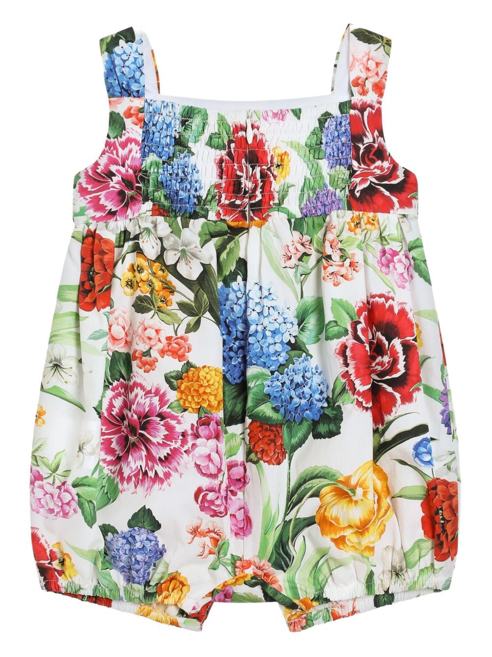 Dolce & Gabbana Kids Romper met bloemenprint - Wit