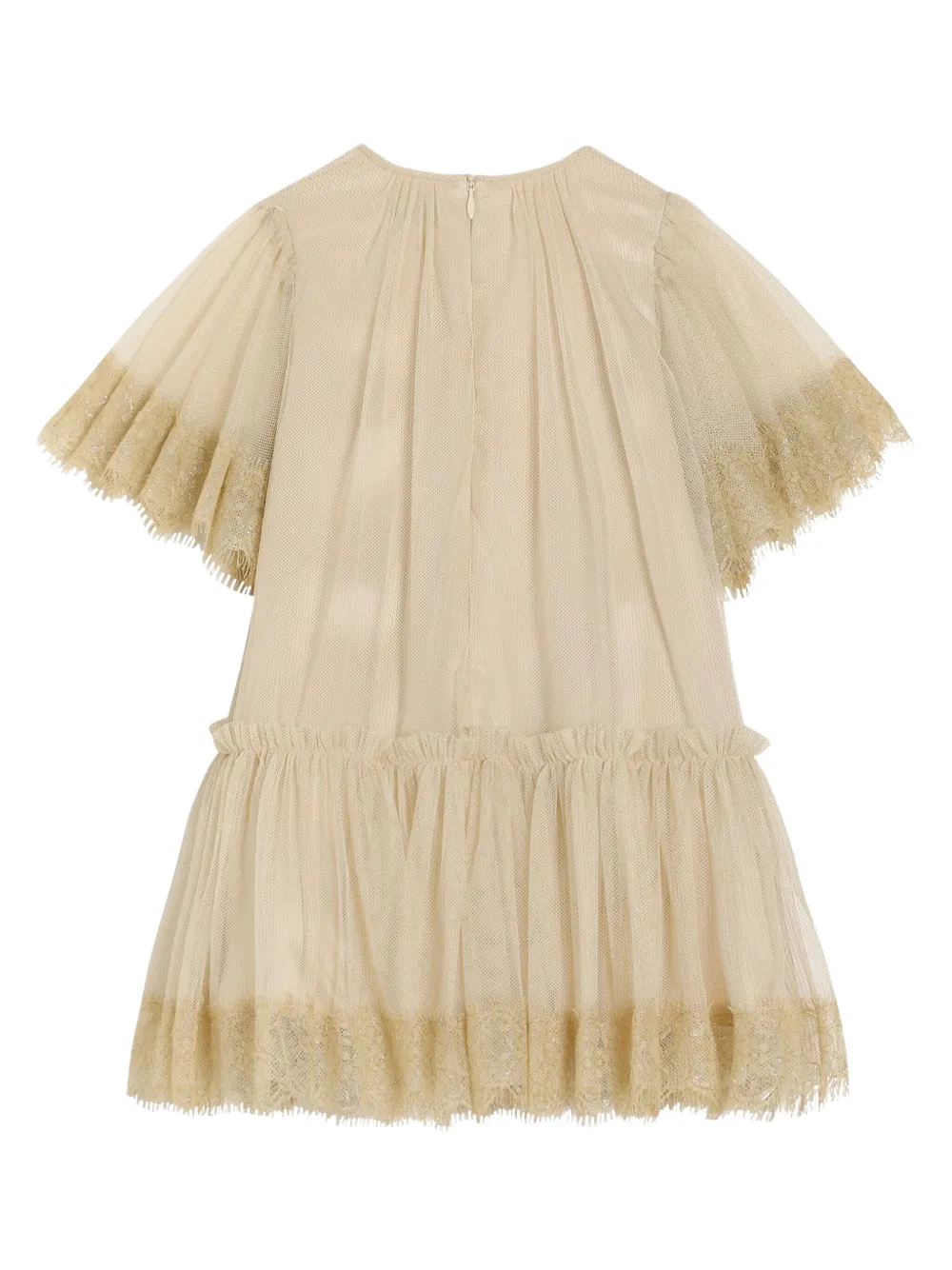 Dolce & Gabbana Kids Mesh jurk - Beige