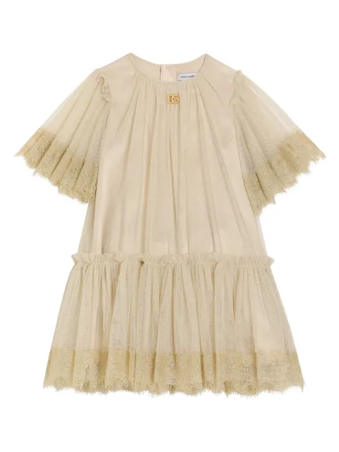 Dolce & Gabbana Kids فستان شبك