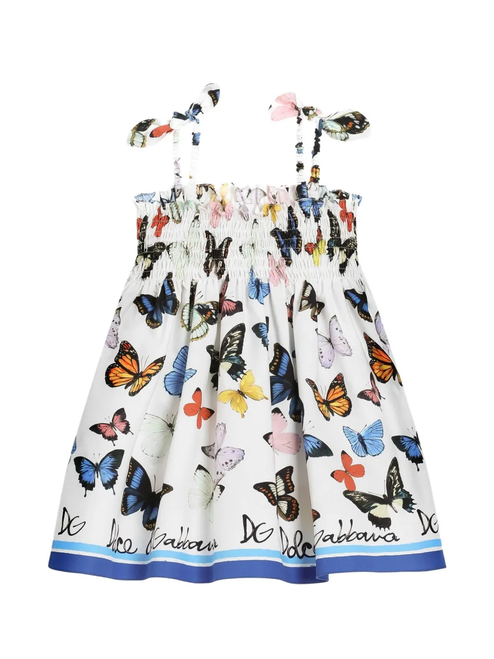 Dolce & Gabbana Kids graphic-print dress - Wit