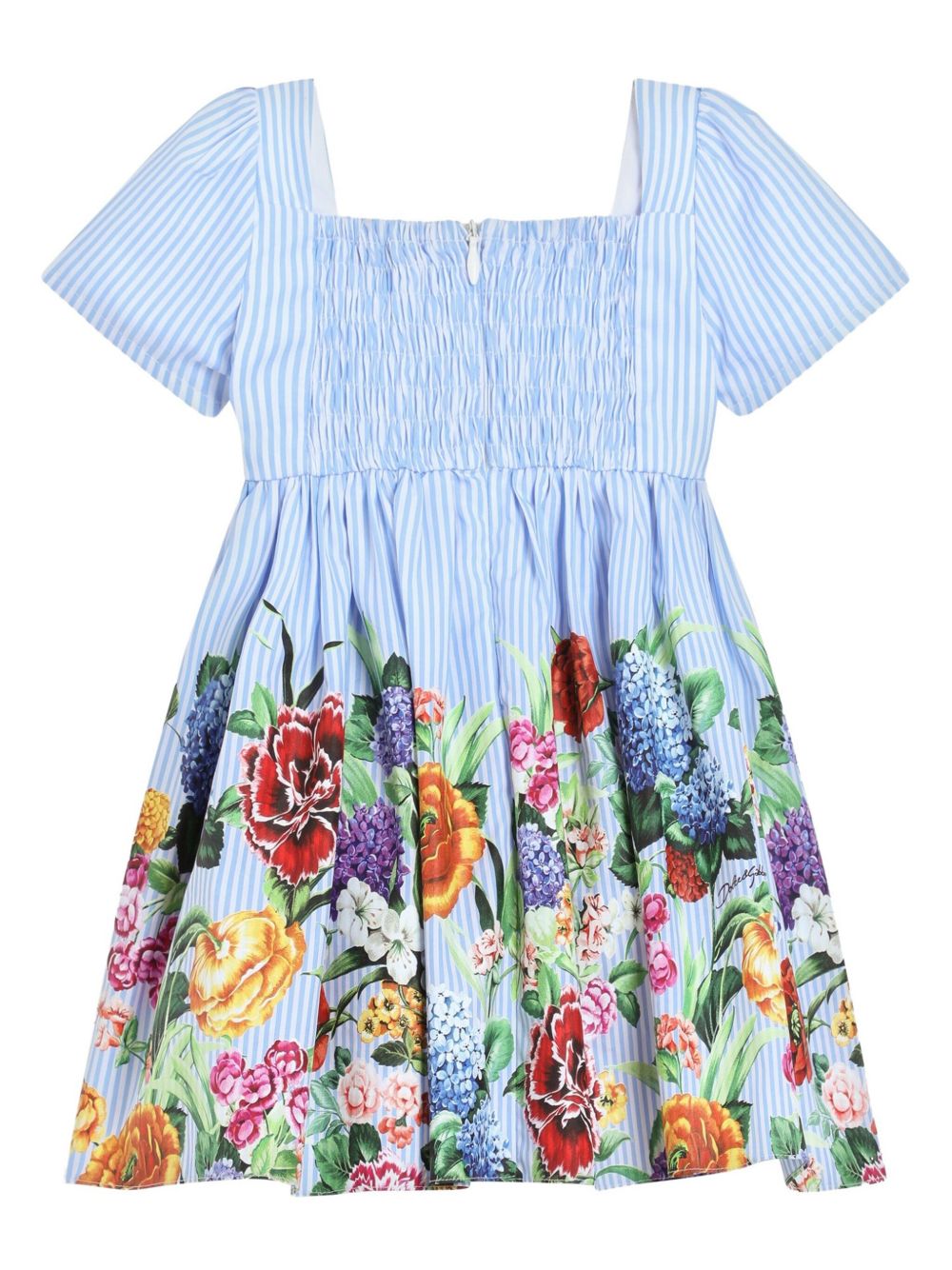 Dolce & Gabbana Kids Gestreepte jurk - Blauw