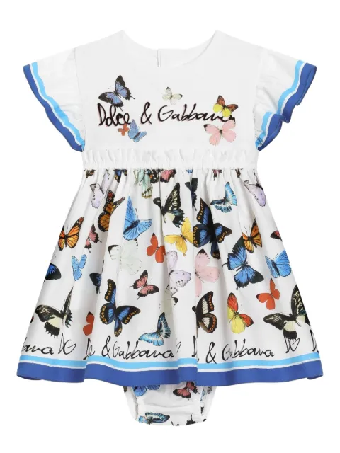 Dolce & Gabbana Kids butterfly-print dress