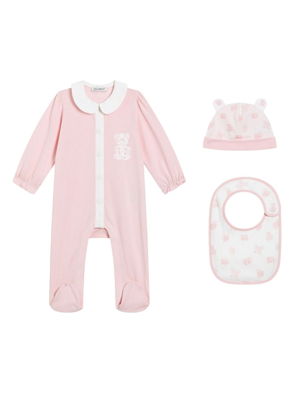 Dolce & Gabbana Kids Pyjama met beerprint Roze