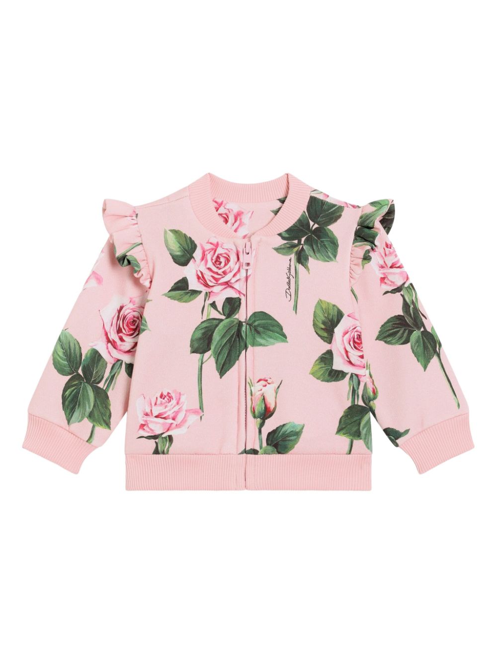 Dolce & Gabbana Kids floral-print cardigan - Pink