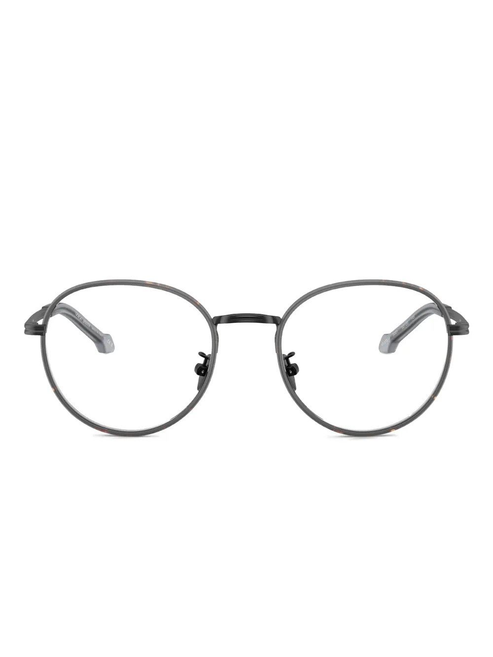 Giorgio Armani round-frames glasses | Black | Image 1