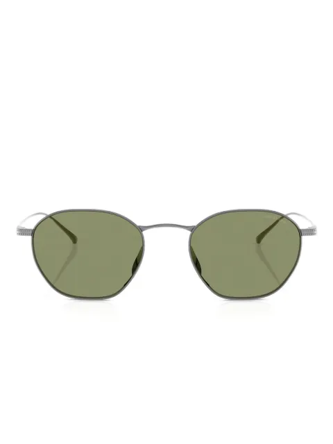 Giorgio Armani titanium round-frame sunglasses