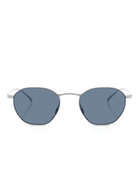 Giorgio Armani titanium round-frame sunglasses