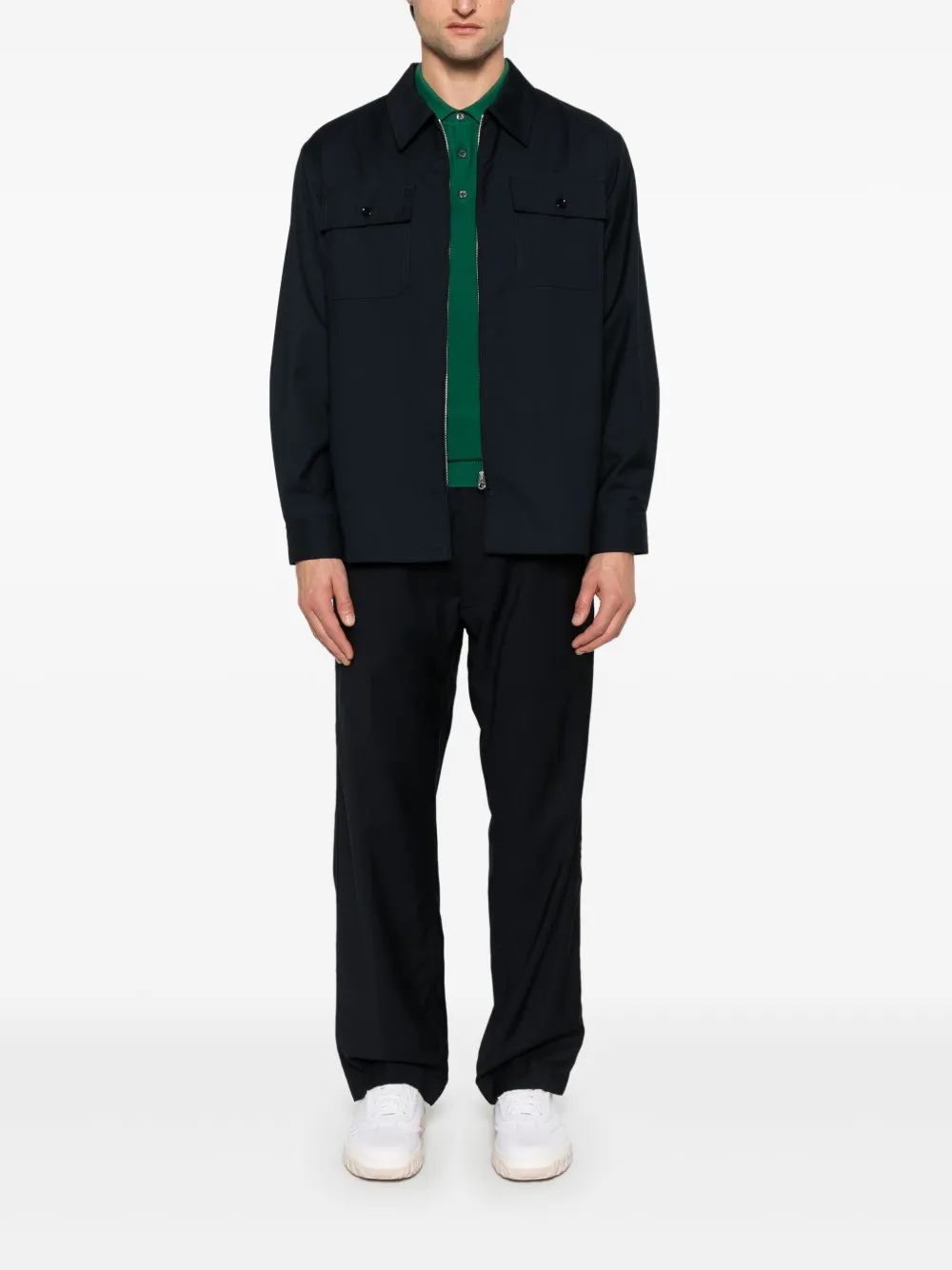 FURSAC Broek met geplooid detail - Blauw