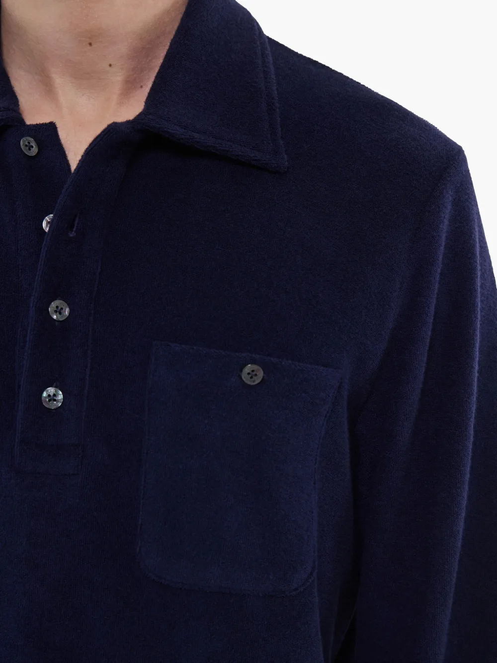 towelling polo shirt