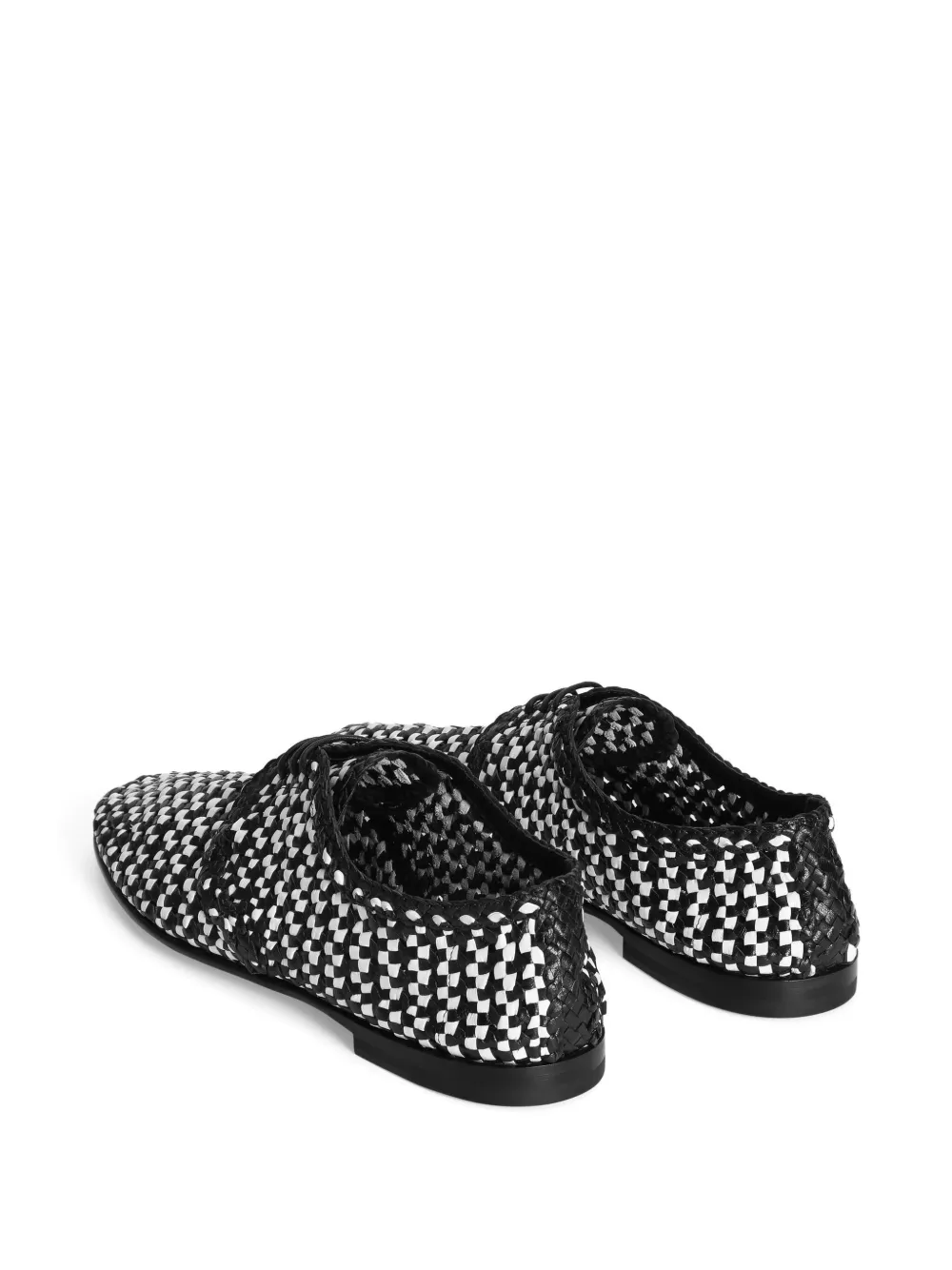 Dolce & Gabbana woven raffia Derby shoes Black