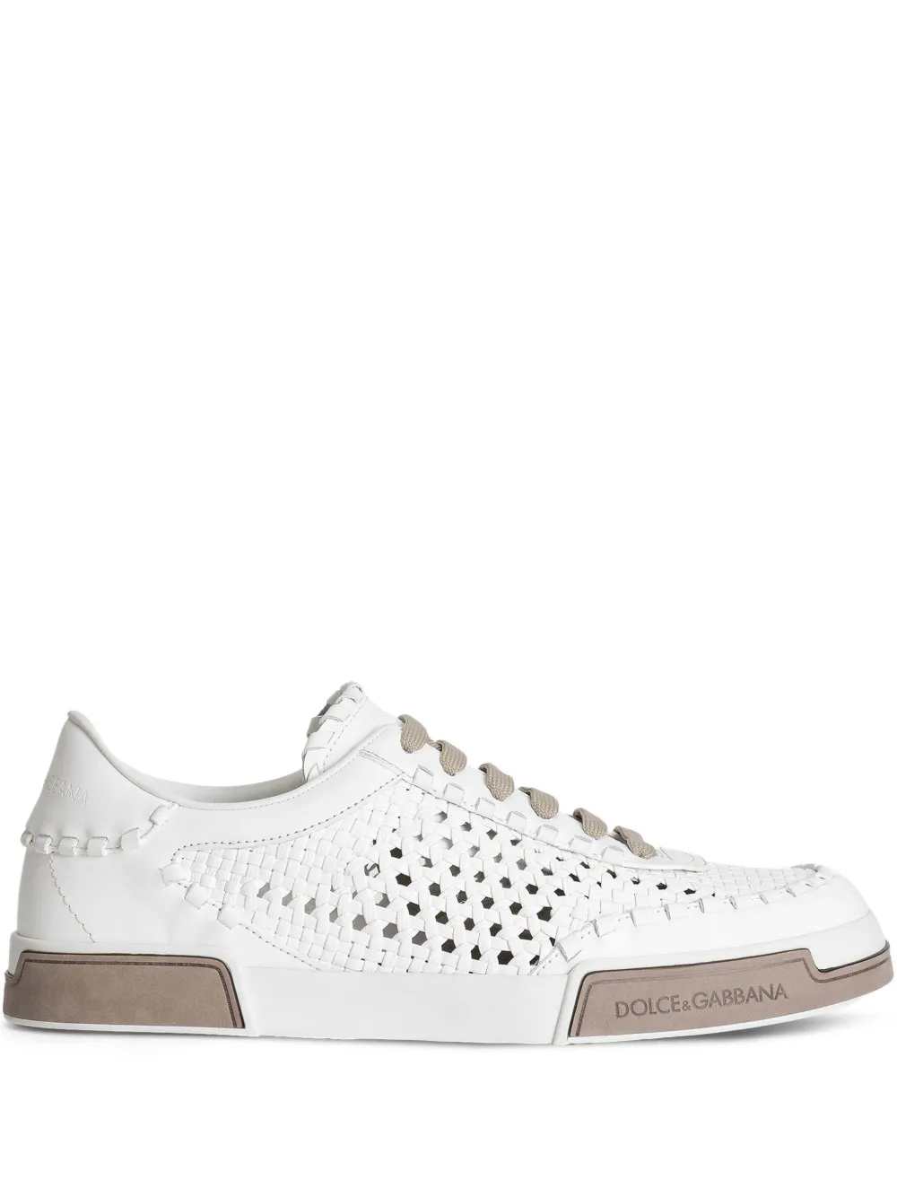 Dolce & Gabbana woven leather sneakers White