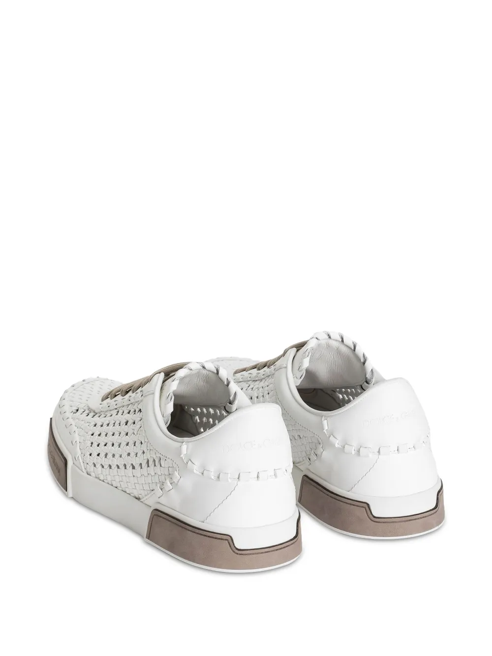 Dolce & Gabbana woven leather sneakers White