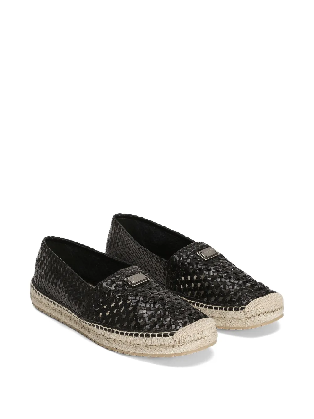 Dolce & Gabbana Geweven espadrilles Zwart